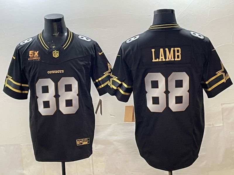 Men 2026 Dallas Cowboys #88 Lamb Black Gold 6th generations Nike Limited NFL Jersey style 04->dallas cowboys->NFL Jersey